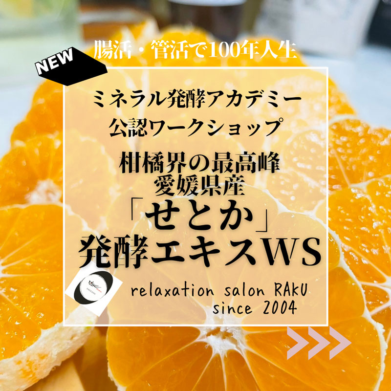 《大阪》3月8日　<br>「せとか」で作るミネラル発酵エキス