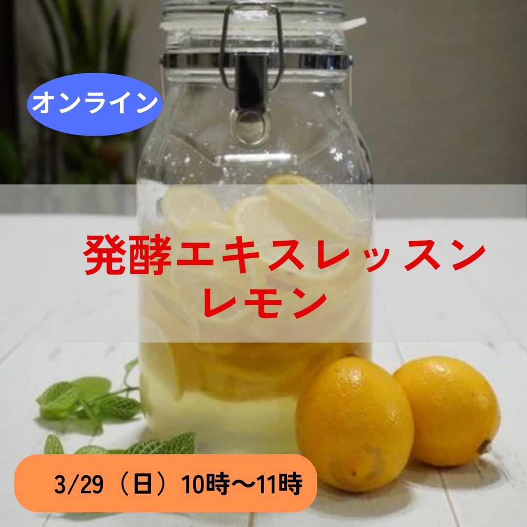 《オンライン》3/29<br>発酵エキスレッスン<br>「レモン」