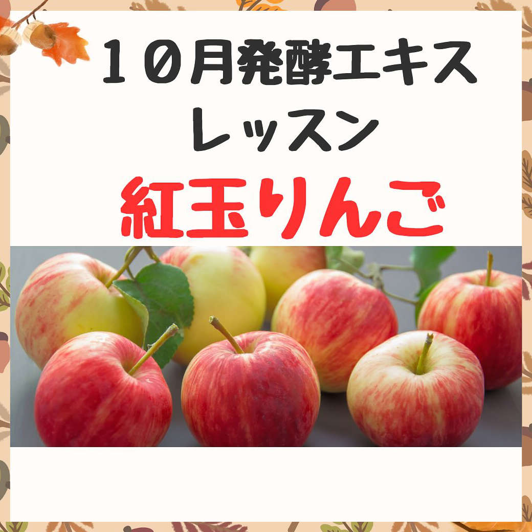 《浜松》10/25, 26<br>発酵エキスレッスン<br>紅玉りんご