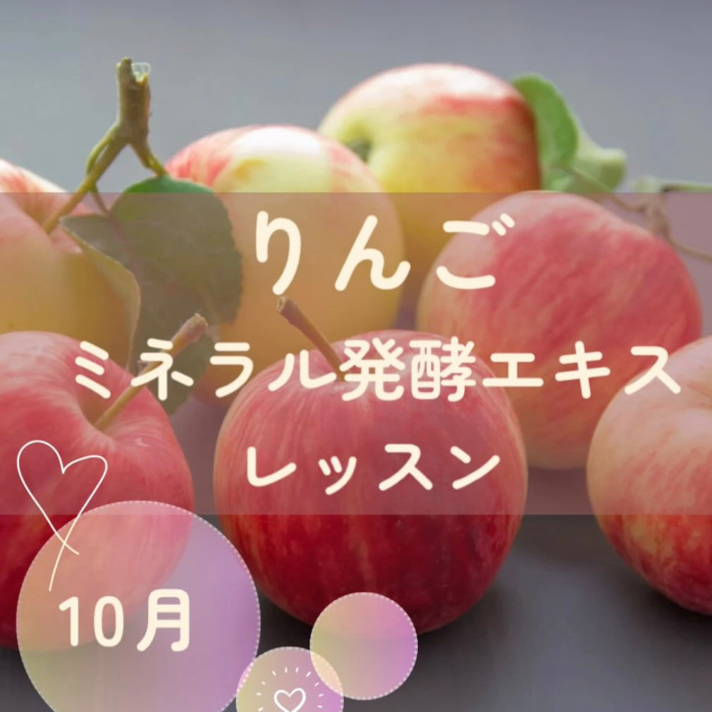 《大阪》10/25, 26　<br>発酵エキスレッスン<br>りんご