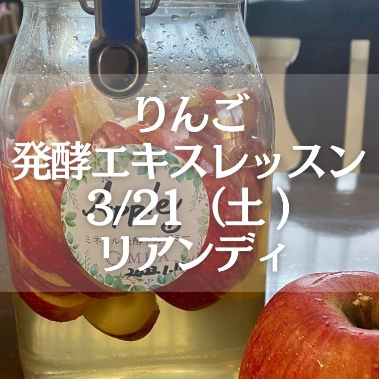《浜松》3/21<br>発酵エキスレッスン<br>りんご
